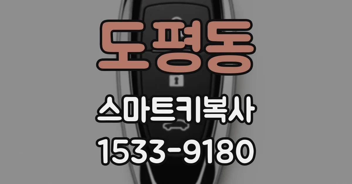도평동 스마트키복사