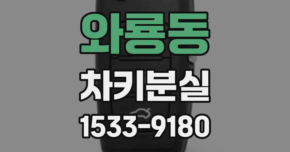 와룡동 차키분실