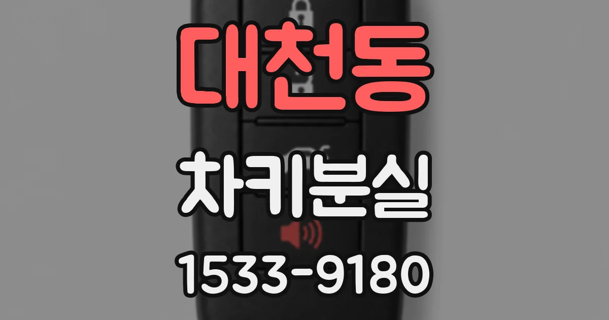 대천동 차키분실