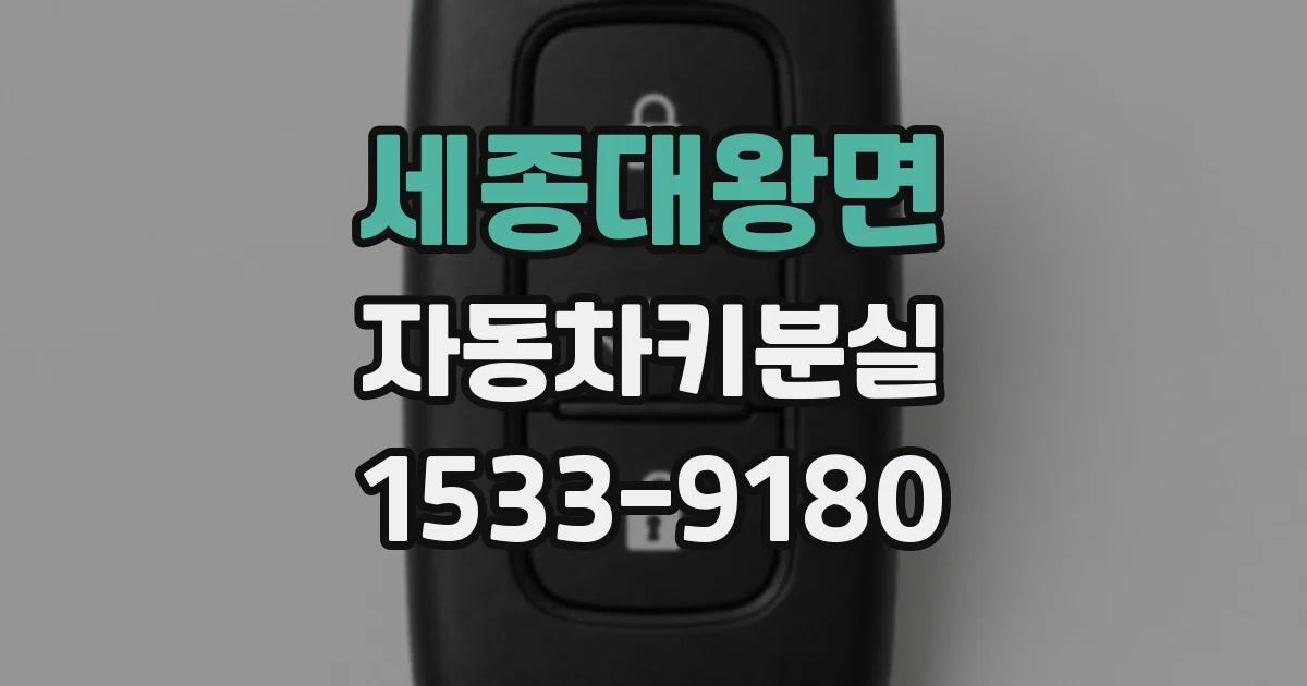 세종대왕면 자동차키분실
