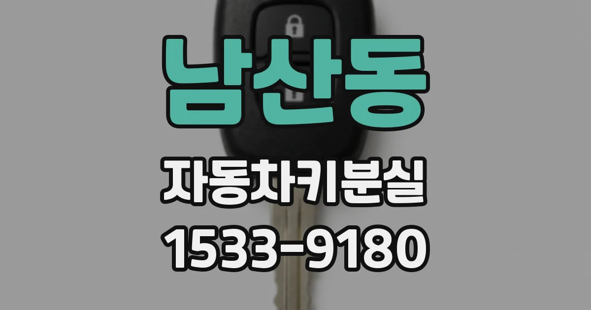 남산동 자동차키분실