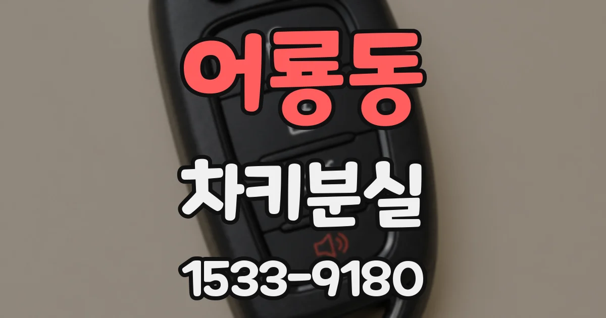 어룡동 차키분실