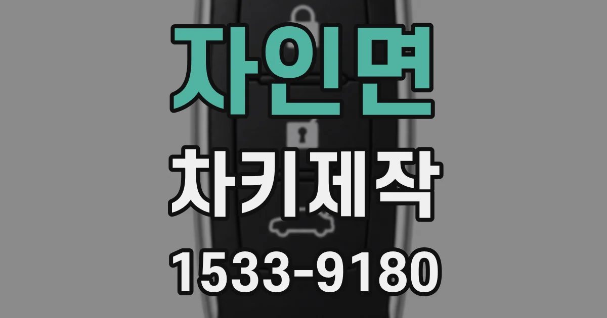 자인면 차키제작