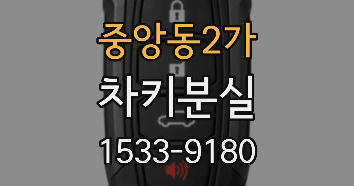 중앙동2가 차키분실