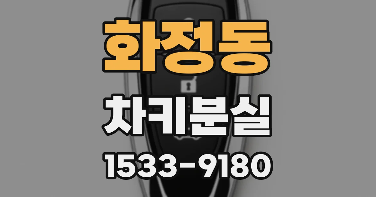 화정동 차키분실