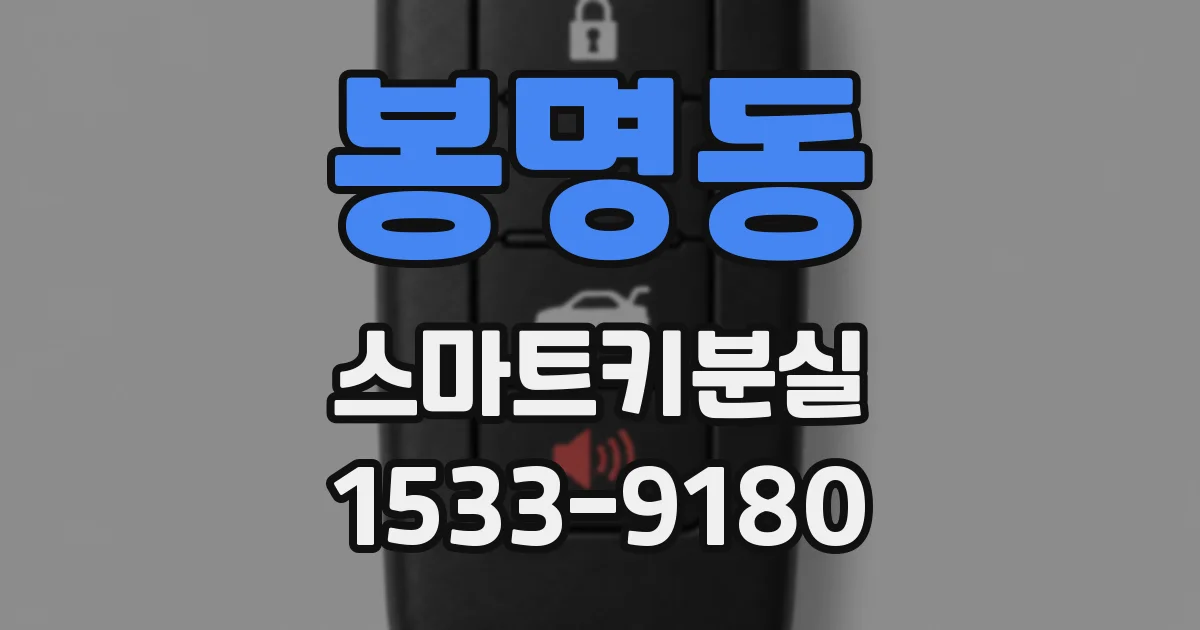 봉명동 스마트키분실