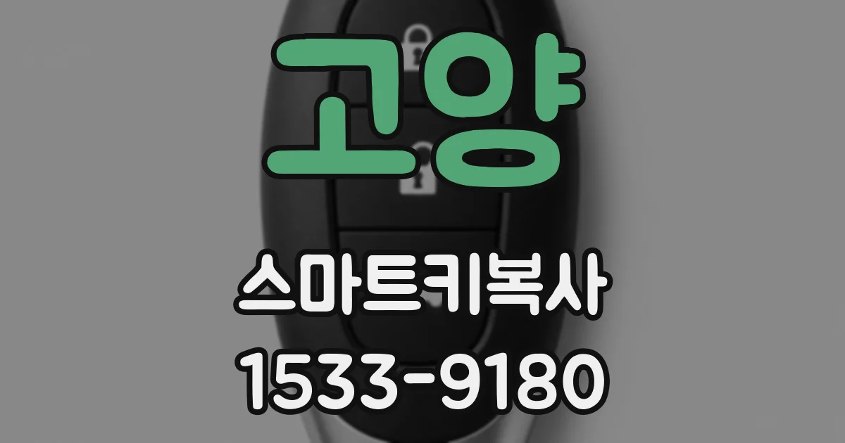 고양 스마트키복사