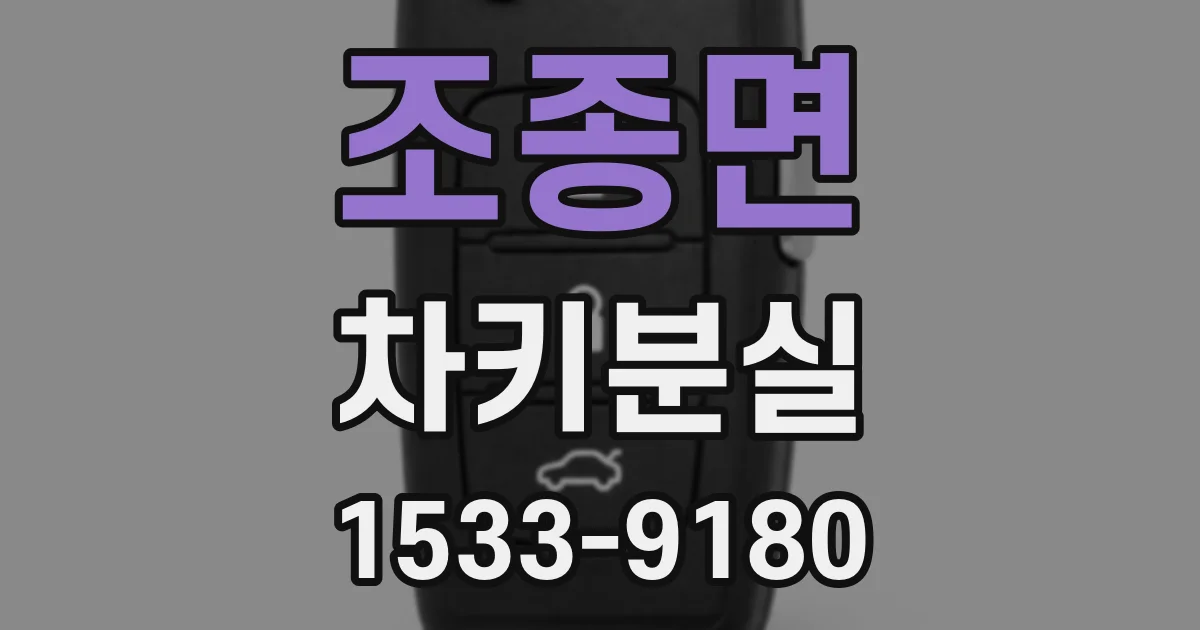 조종면 차키분실