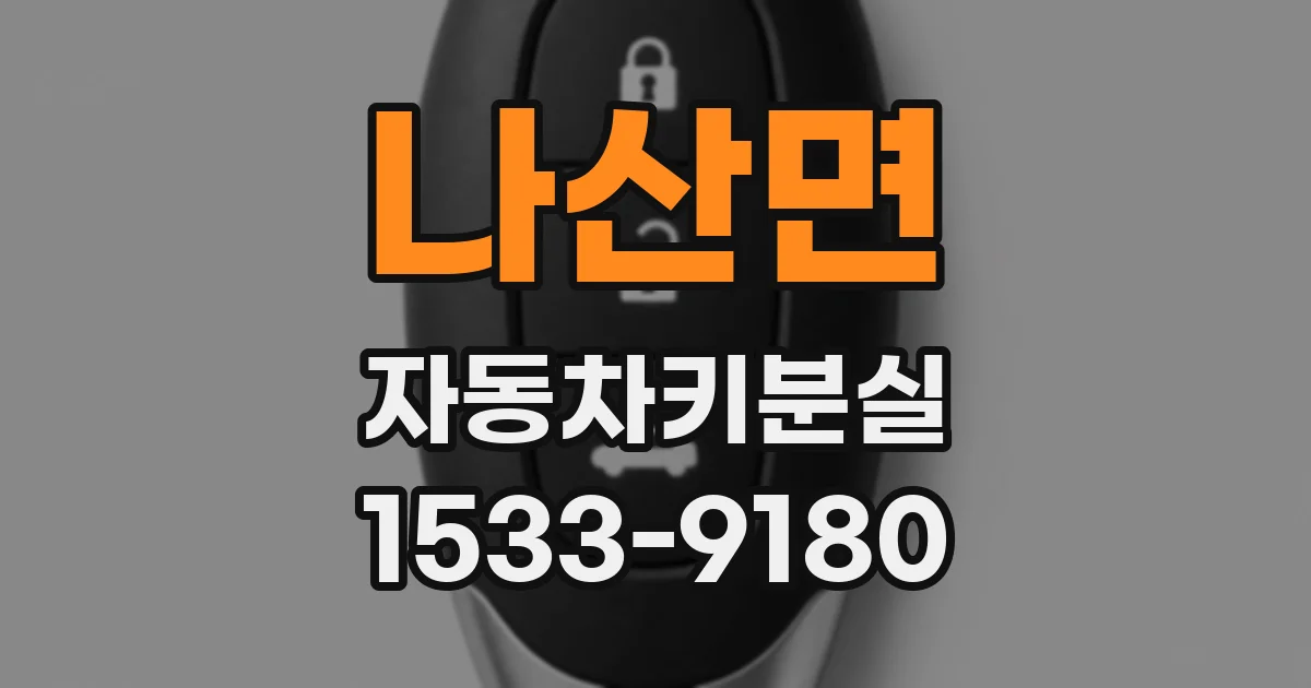 나산면 자동차키분실