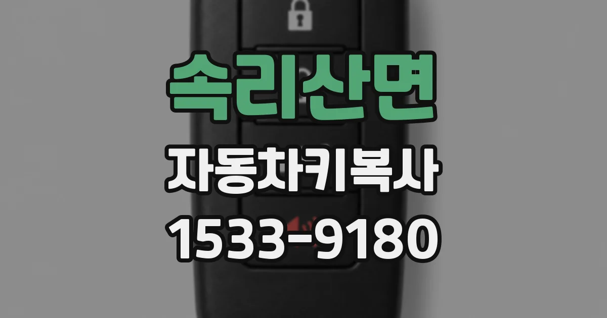 속리산면 자동차키복사