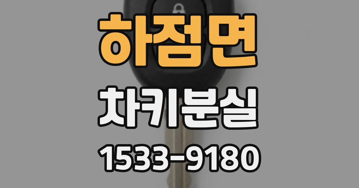 하점면 차키분실