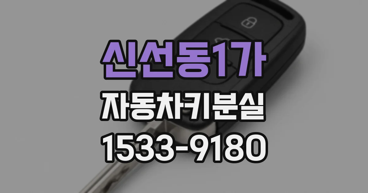 신선동1가 자동차키분실