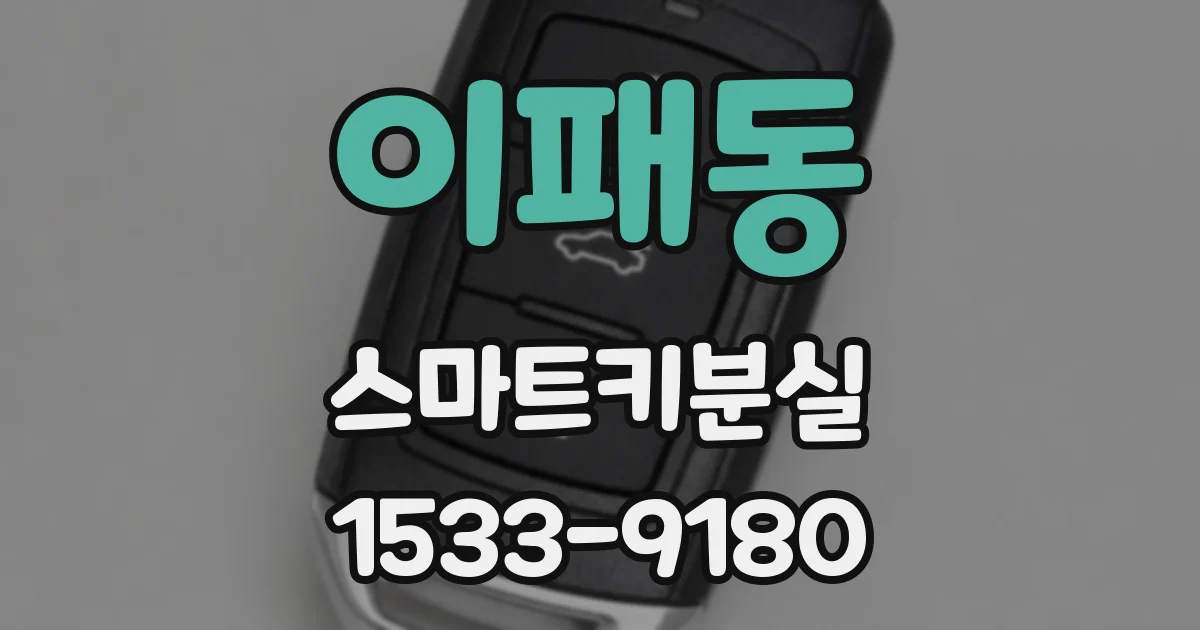 이패동 스마트키분실