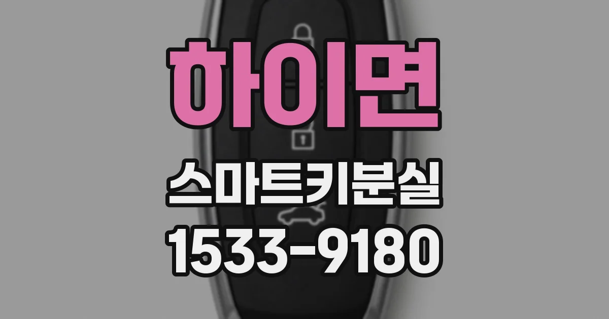 하이면 스마트키분실