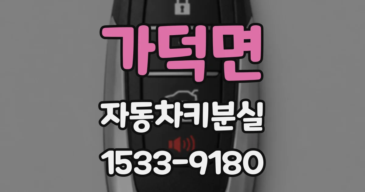 가덕면 자동차키분실