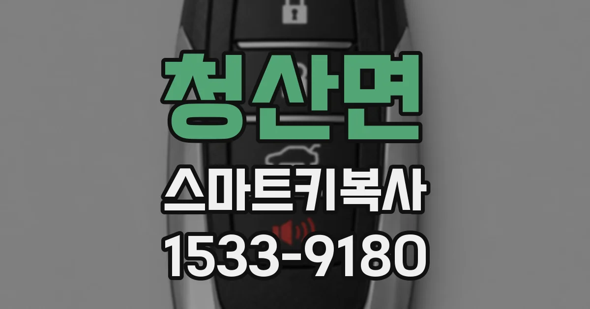 청산면 스마트키복사