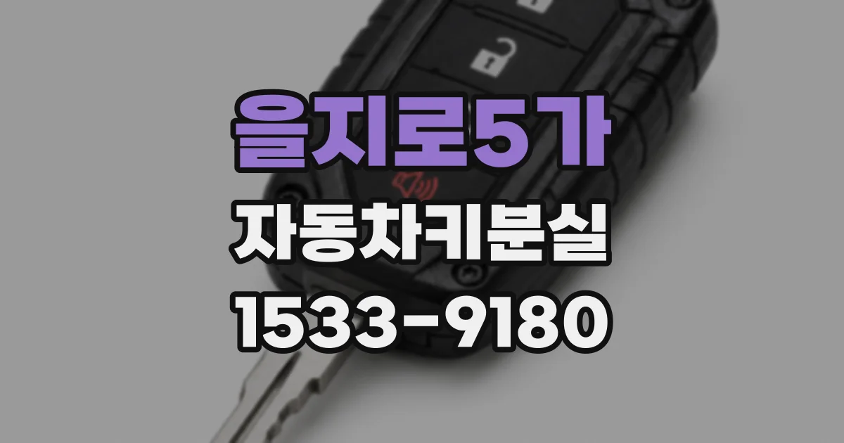 을지로5가 자동차키분실