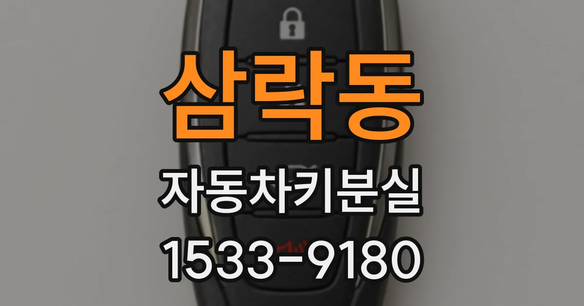 삼락동 자동차키분실