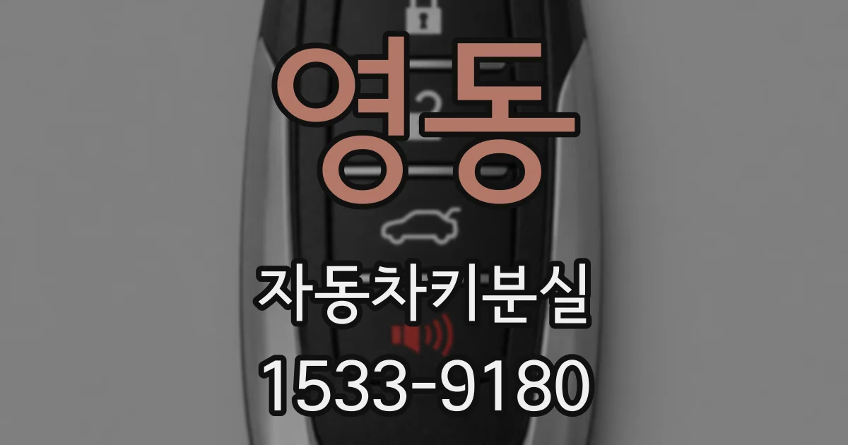 영동 자동차키분실