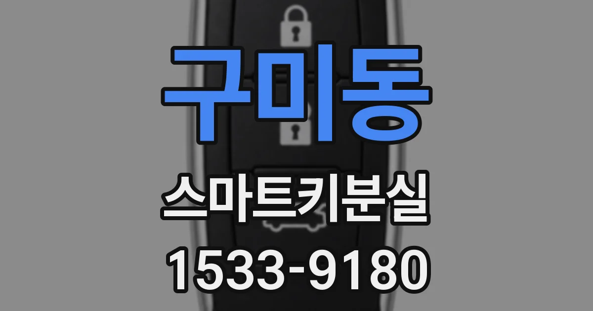 구미동 스마트키분실