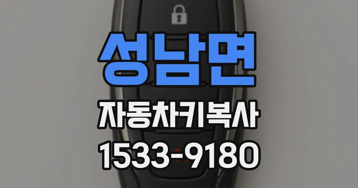 성남면 자동차키복사