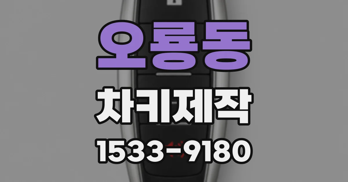 오룡동 차키제작