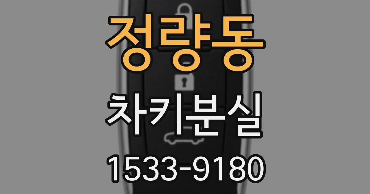 정량동 차키분실