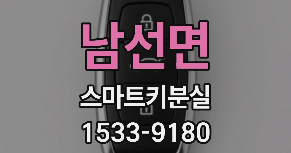 남선면 스마트키분실