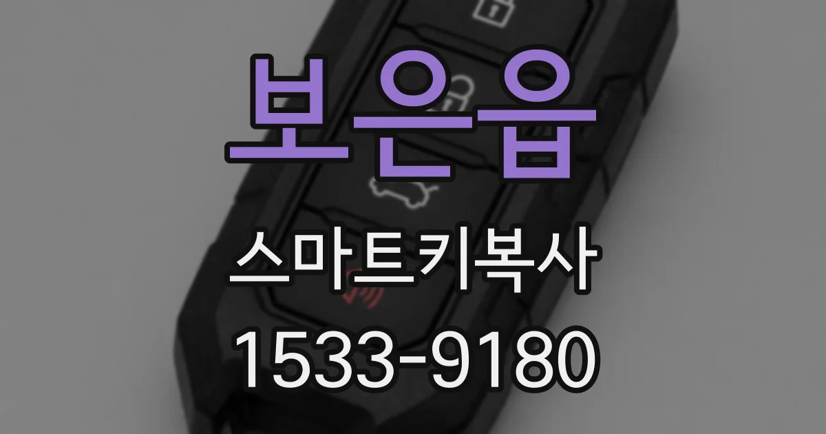 보은읍 스마트키복사
