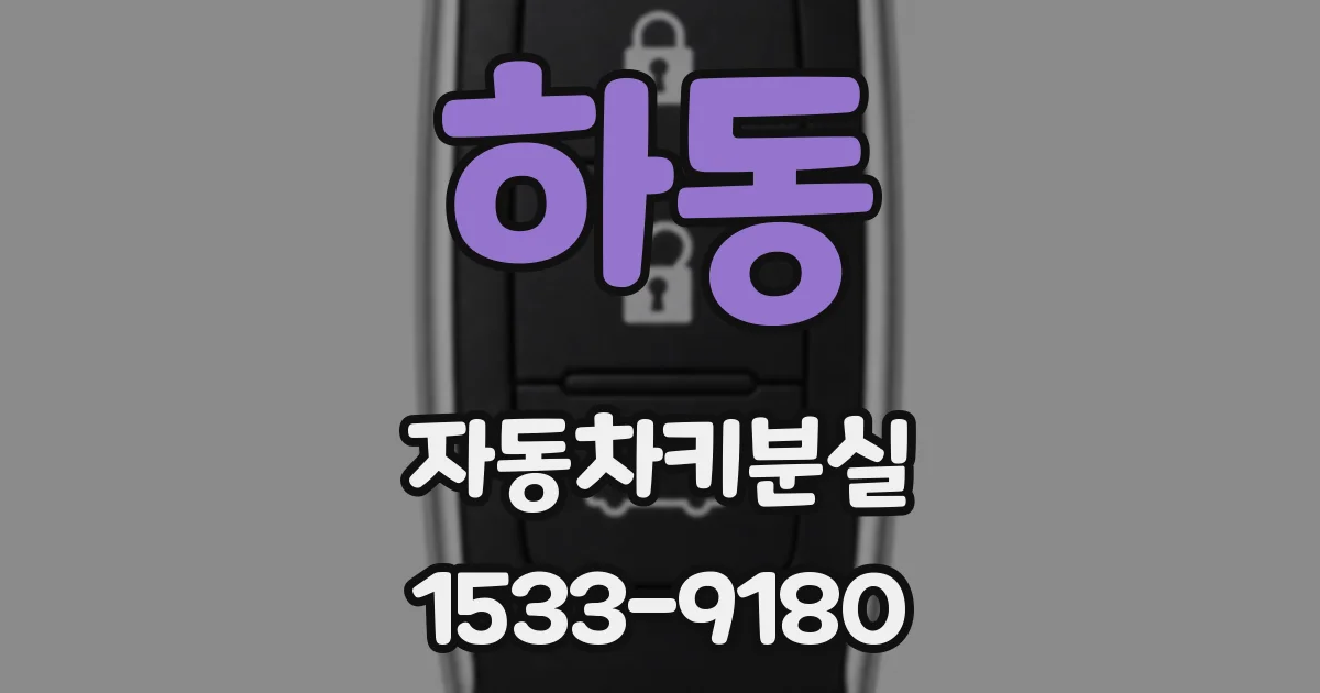 하동 자동차키분실