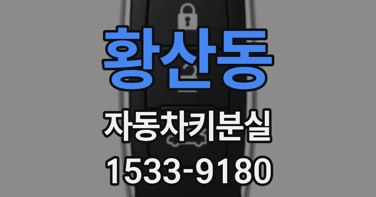 황산동 자동차키분실