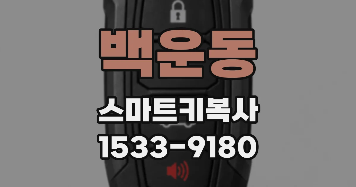 백운동 스마트키복사