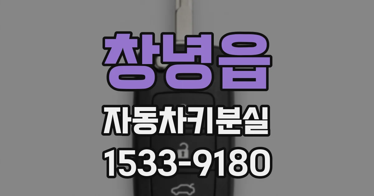 창녕읍 자동차키분실