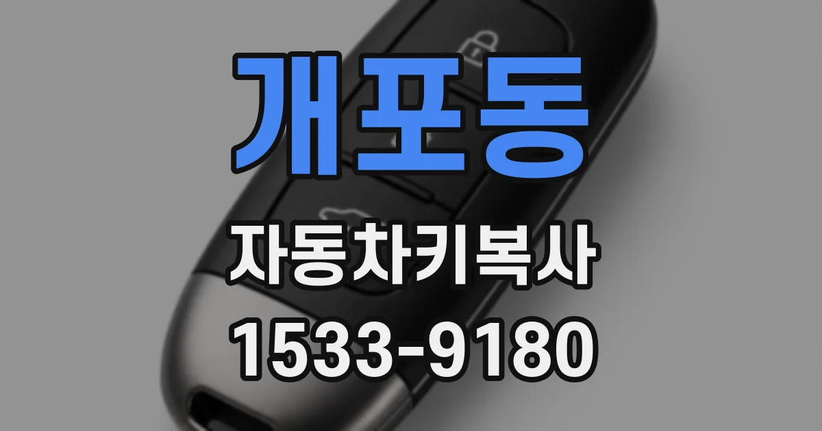 개포동 자동차키복사