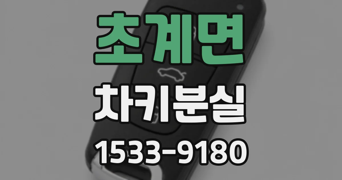초계면 차키분실