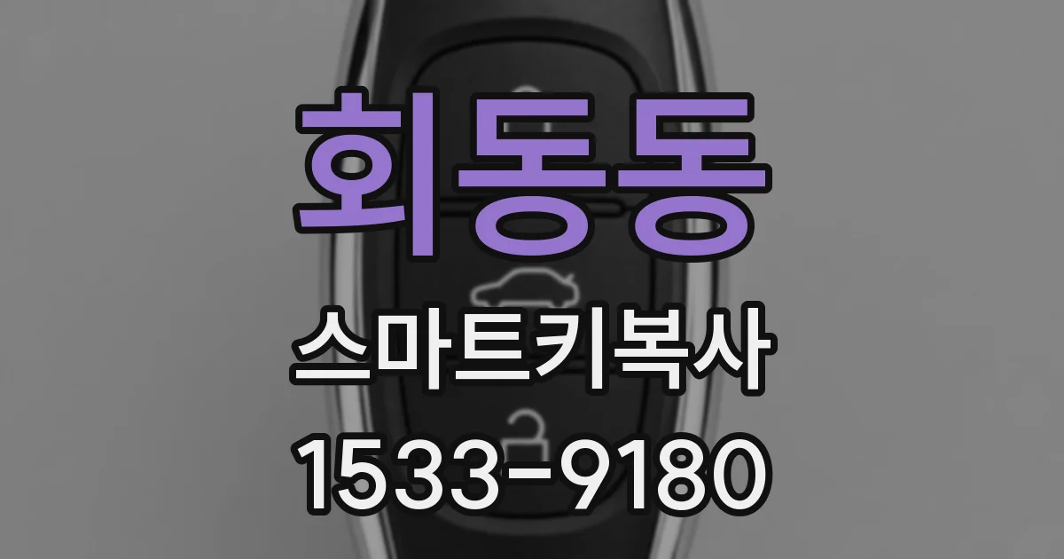 회동동 스마트키복사