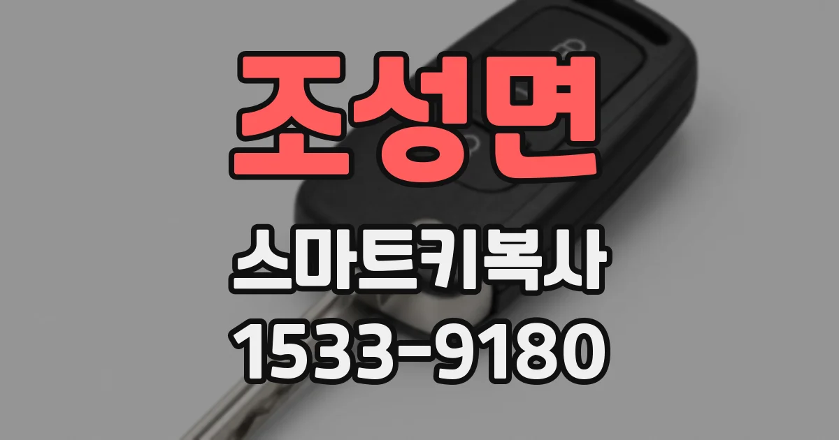 조성면 스마트키복사