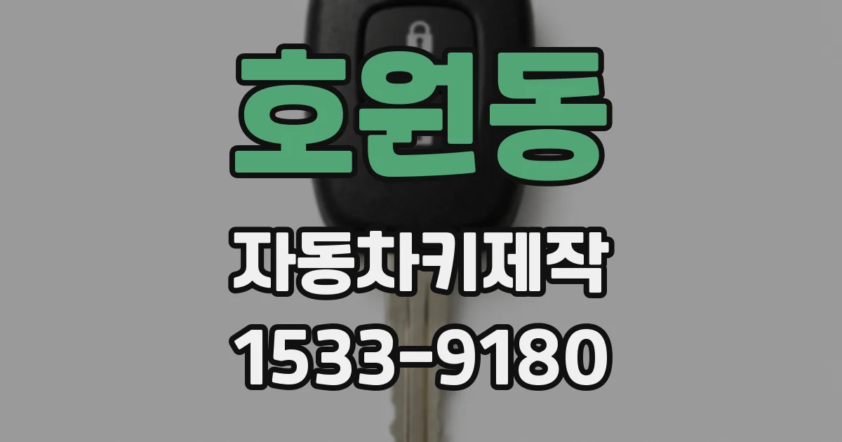 호원동 자동차키제작