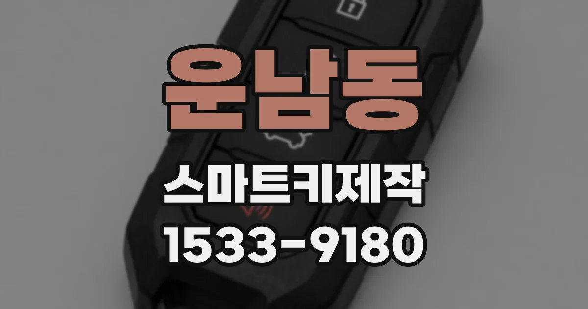 운남동 스마트키제작