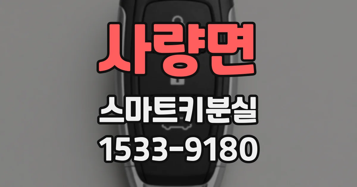 사량면 스마트키분실