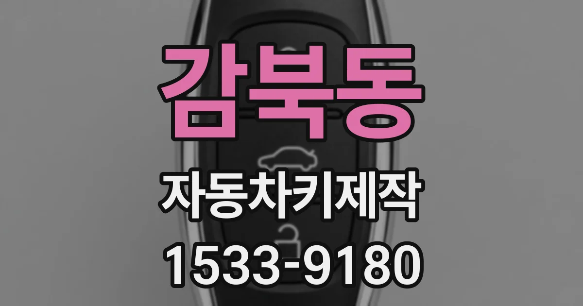 감북동 자동차키제작