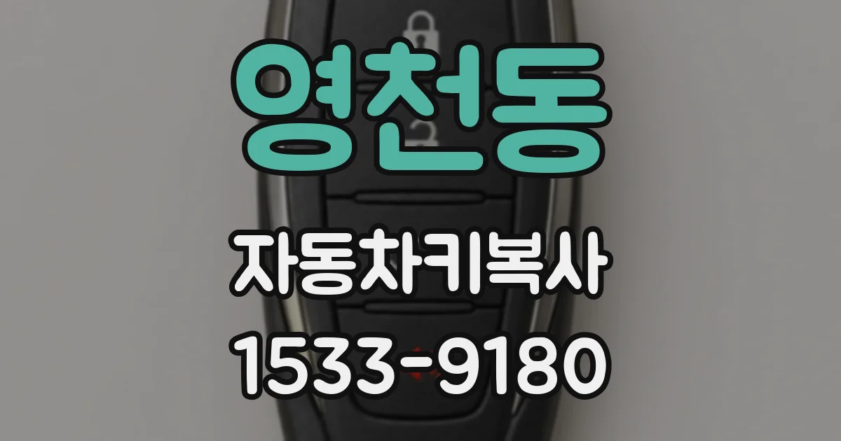 영천동 자동차키복사