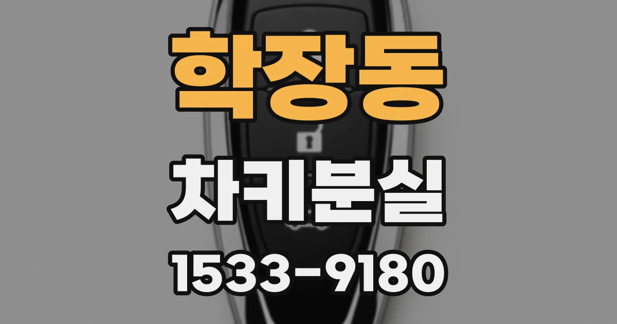학장동 차키분실
