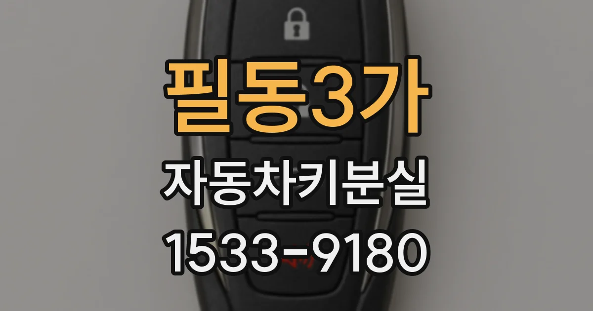 필동3가 자동차키분실