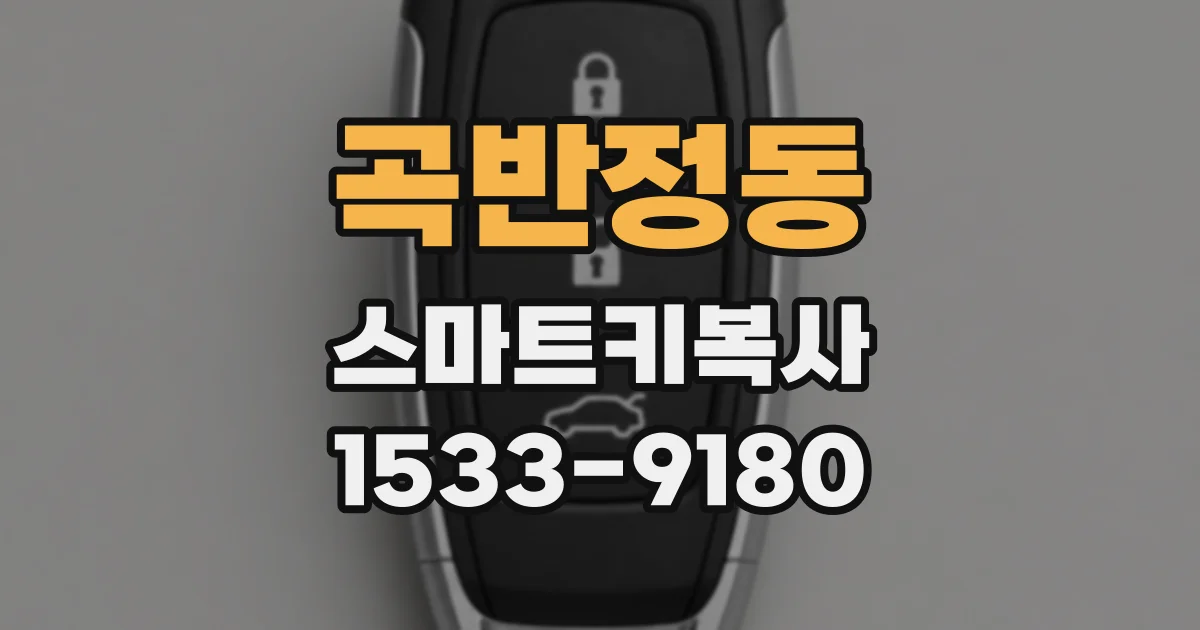 곡반정동 스마트키복사