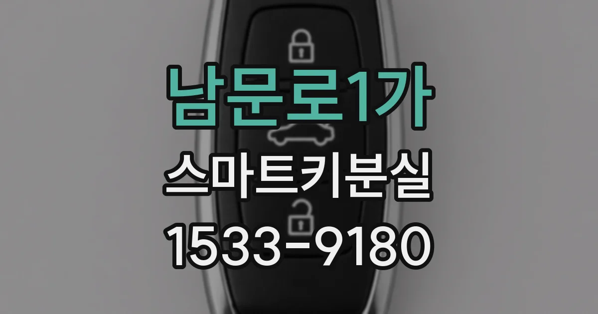 남문로1가 스마트키분실