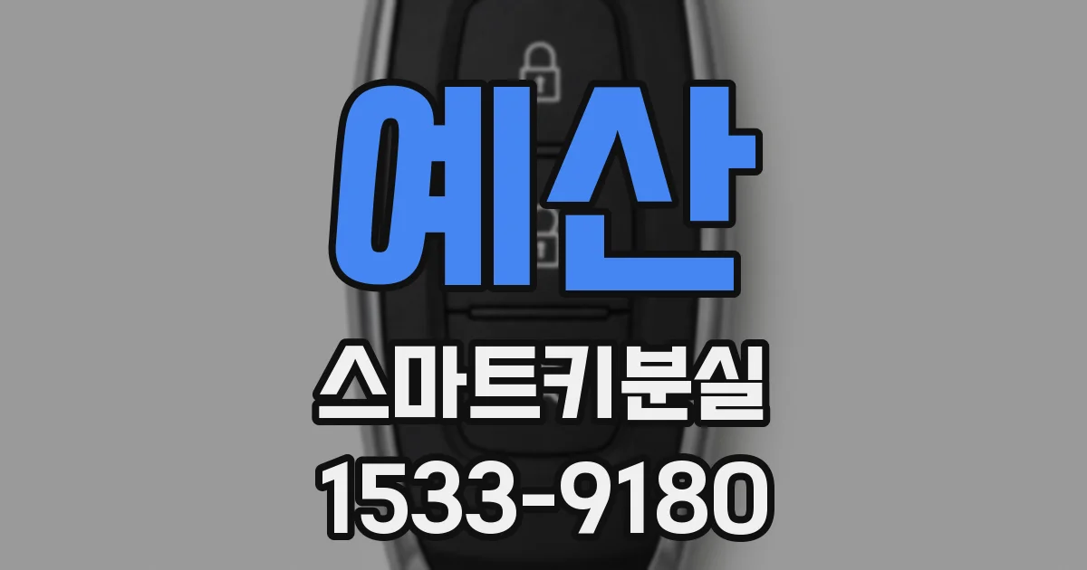 예산 스마트키분실