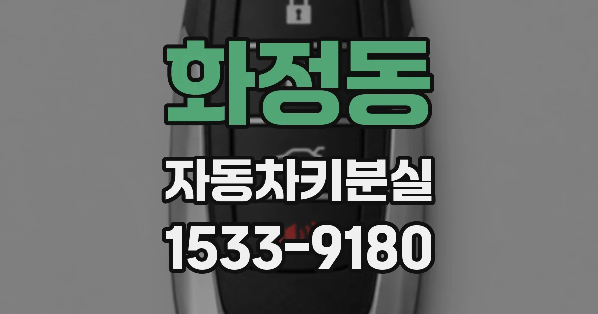 화정동 자동차키분실