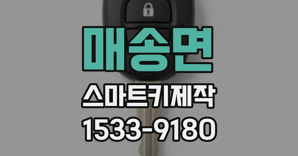 매송면 스마트키제작