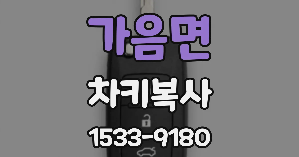 가음면 차키복사